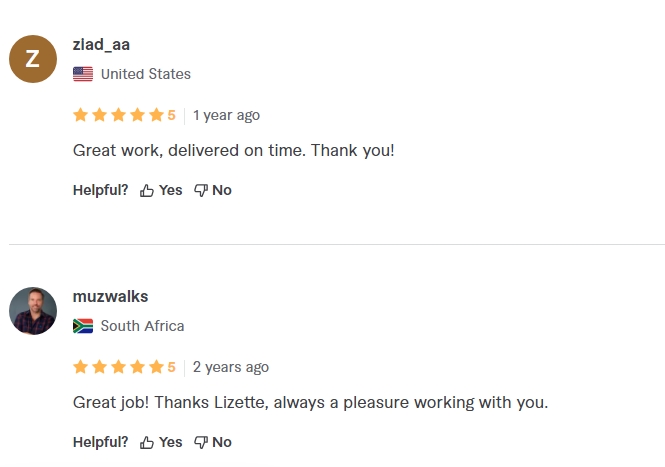 transcriptions testimonials 2